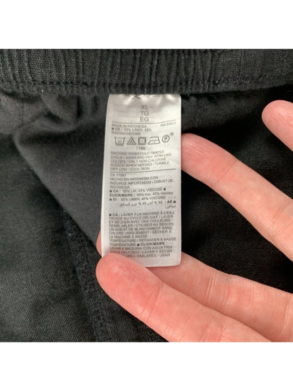 Old Navy Black Linen Blend Pull On Shorts XL - Picture 4 of 5